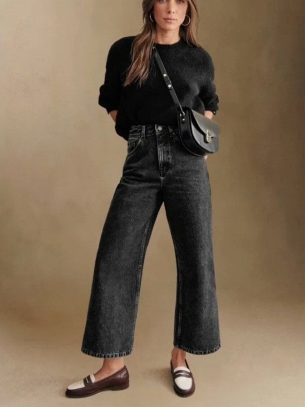 Sezane Le Crop Grey Jeans